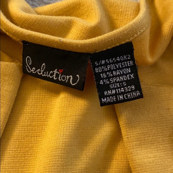 Classy Mustard Ruffled Shoulder Blazer - Picture 5 of 6